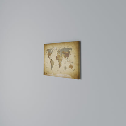ANCIENT VOYAGER'S MAP Horizontal Canvas Print