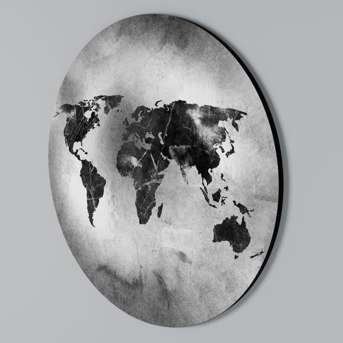SHADOWED CONTINENTS Στρογγυλός πίνακας ζωγραφικής
