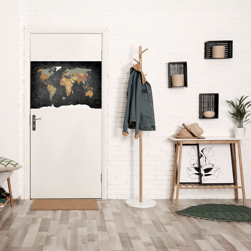 CONTINENTS OF CREATIVITY Peel and Stick Horizontal Poster
