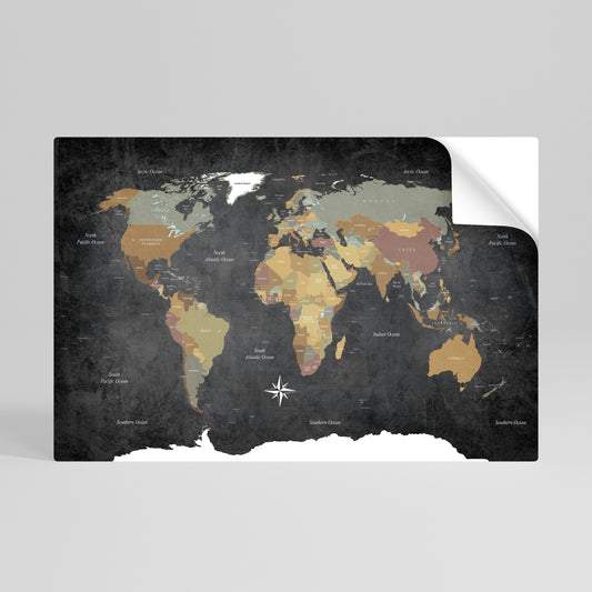 CONTINENTS OF CREATIVITY Αυτοκόλλητη Αφίσα οριζόντια