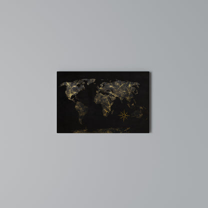 GOLDEN GEOGRAPHY Horizontal Canvas Print