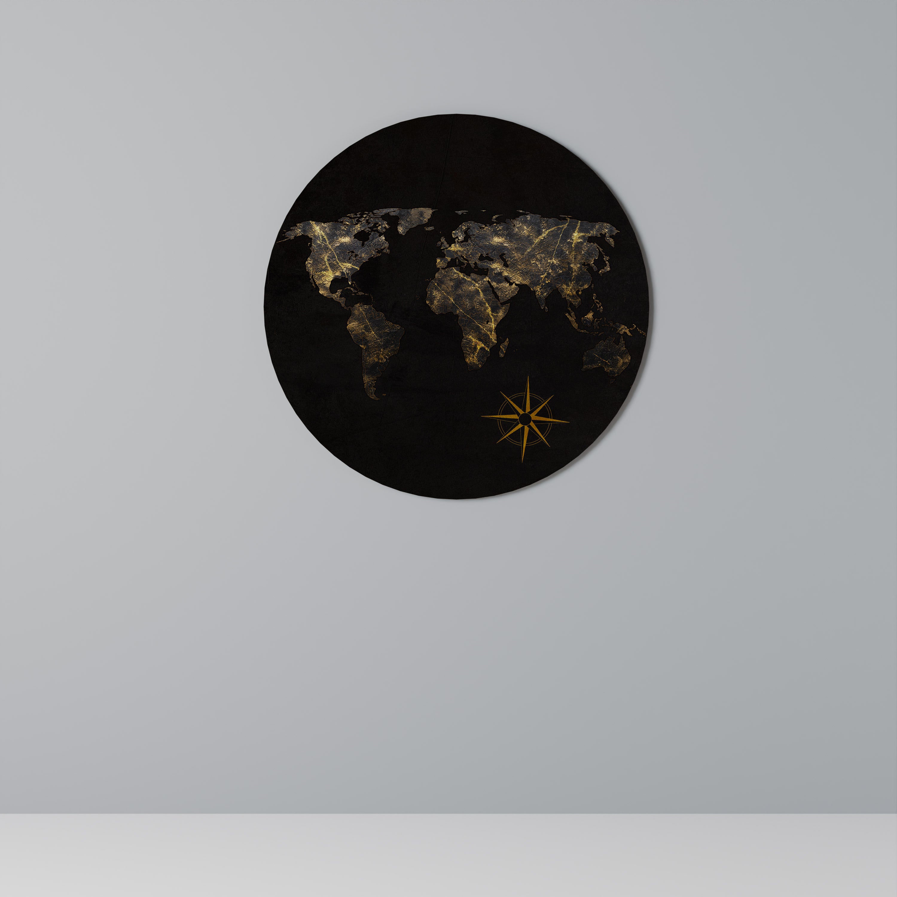 GOLDEN GEOGRAPHY Στρογγυλή Τέχνη Τοίχου