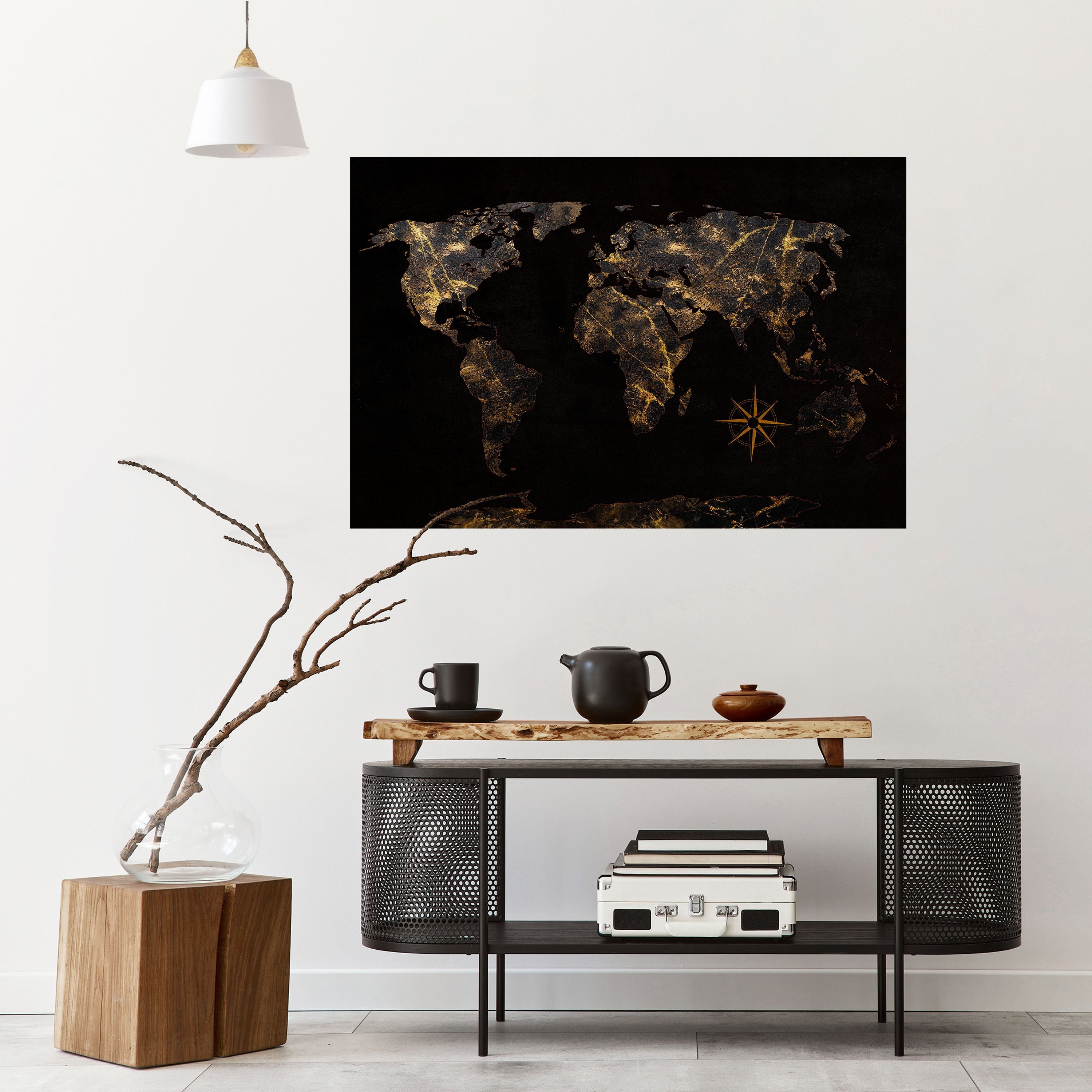 GOLDEN GEOGRAPHY Οριζόντια Αφίσα Peel and Stick