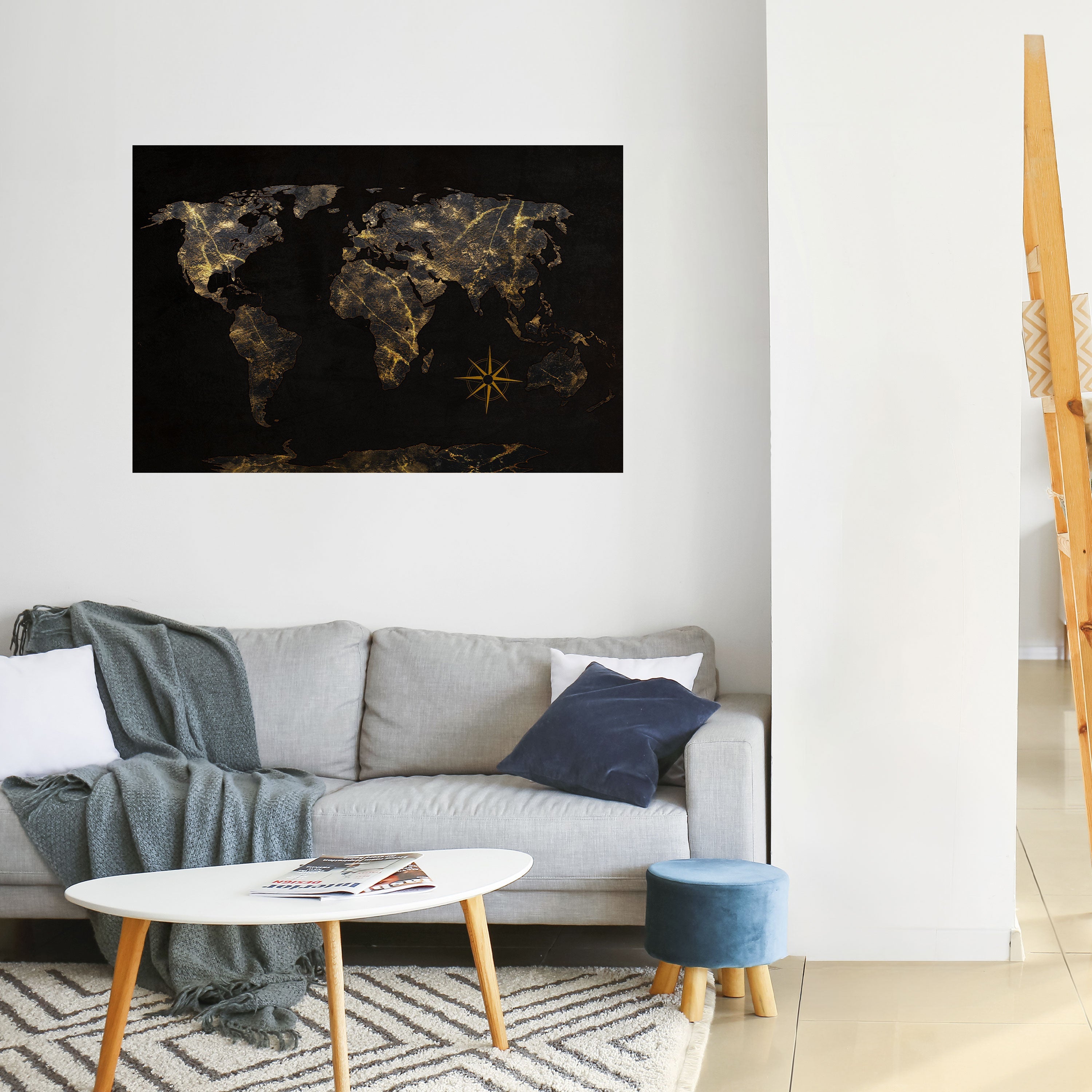 GOLDEN GEOGRAPHY Οριζόντια Αφίσα Peel and Stick