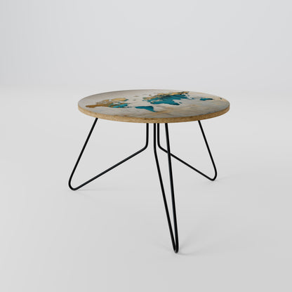 AZURE GILDED MAP Coffee Table