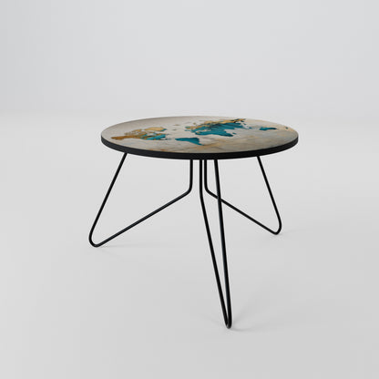 AZURE GILDED MAP Coffee Table