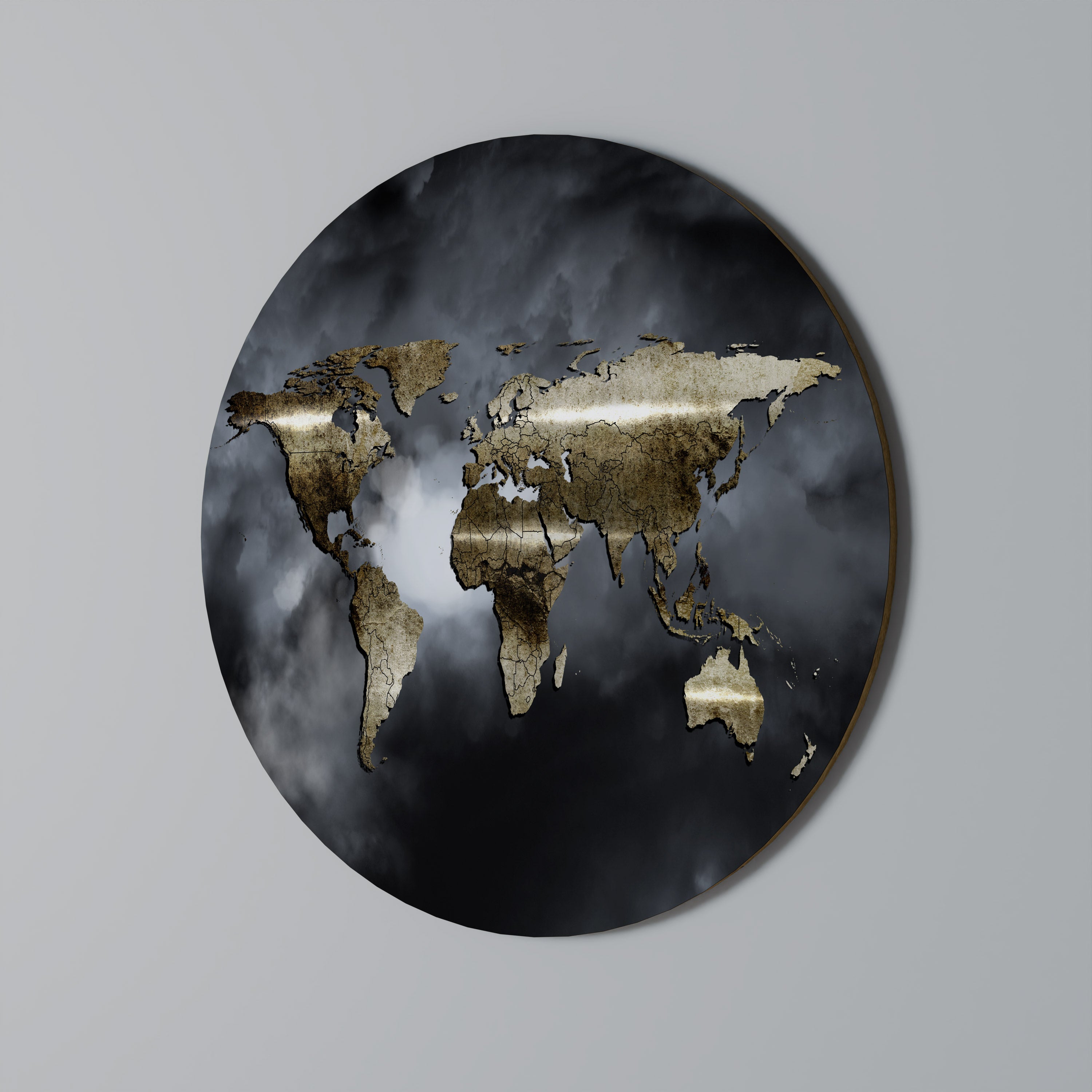 Στρογγυλή Τέχνη Τοίχου GOLDEN EARTH REVERIE
