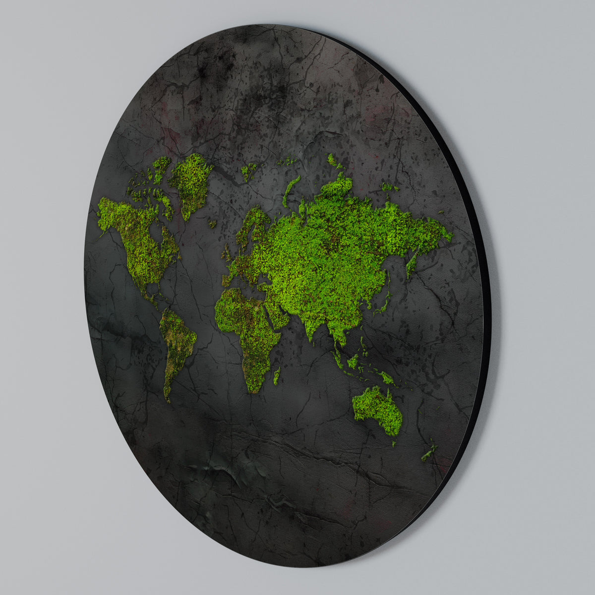 GREENER LANDS EMBRACED Round Wall Art