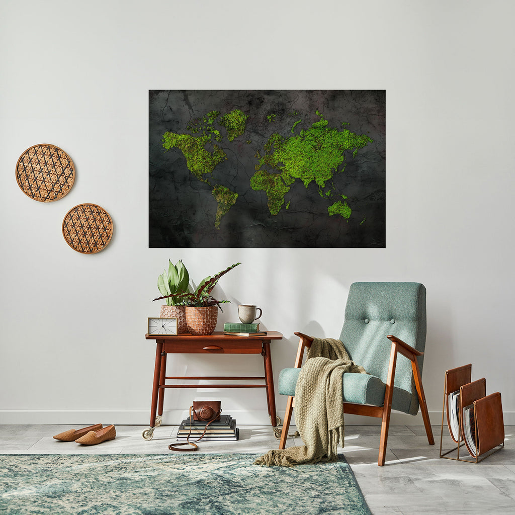 GREENER LANDS EMBRACED Peel and Stick Horizontal Poster