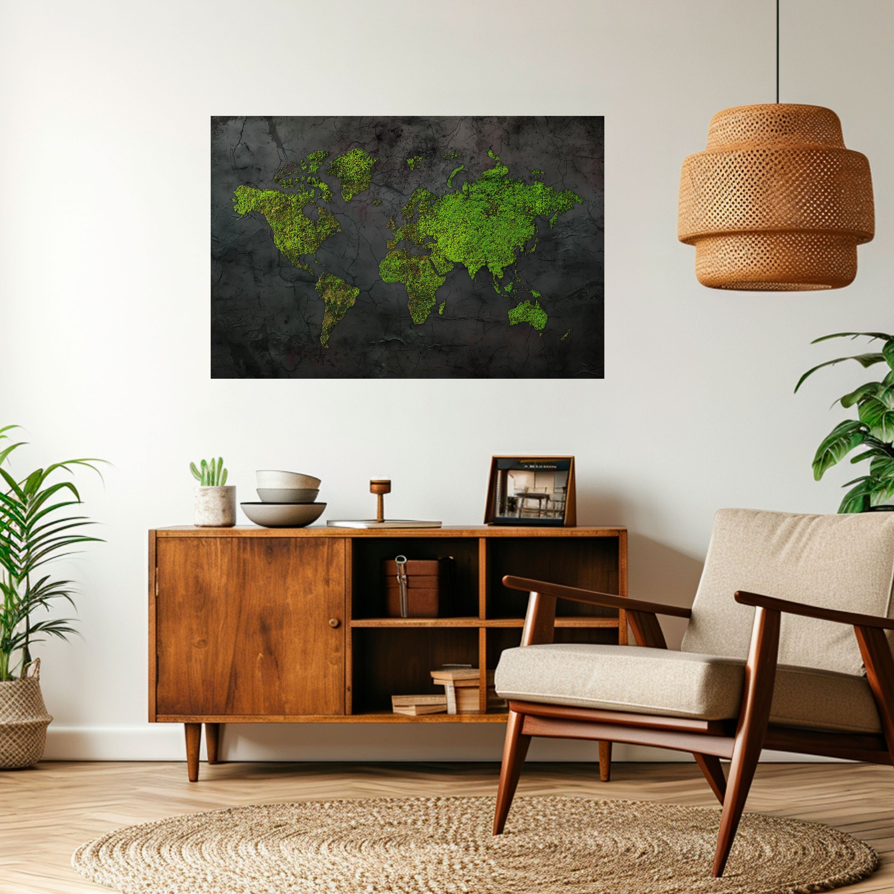 GREENER LANDS EMBRACED Peel and Stick Horizontal Poster