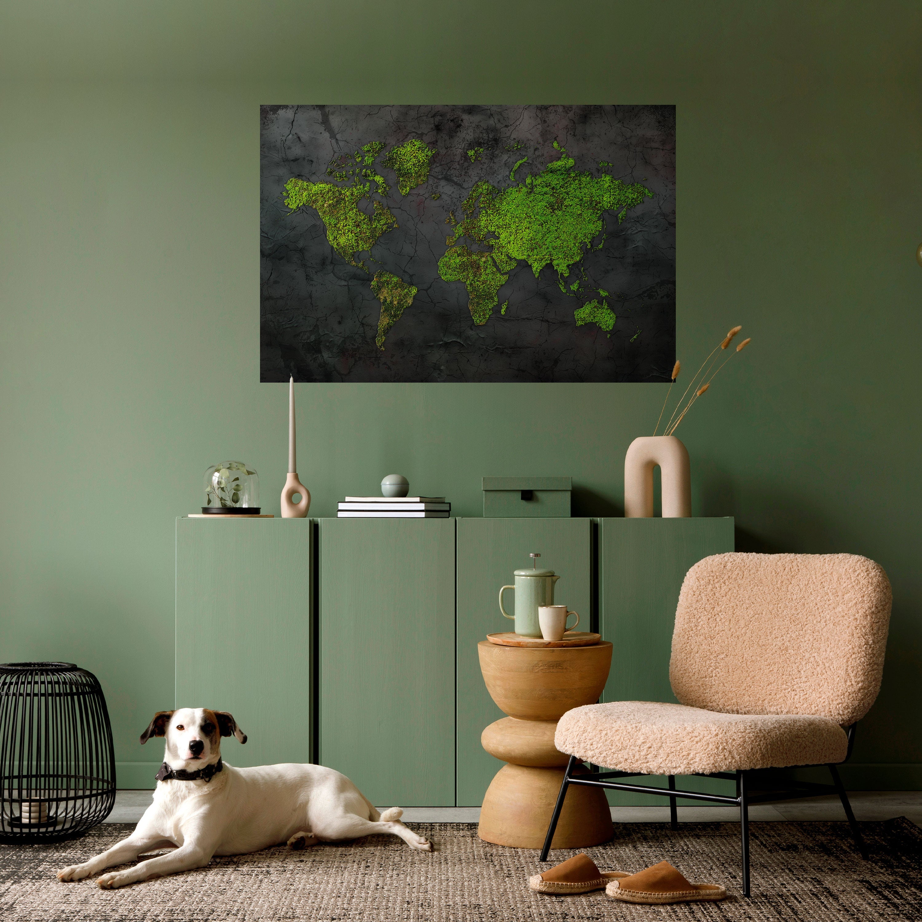 GREENER LANDS EMBRACED Peel and Stick Horizontal Poster