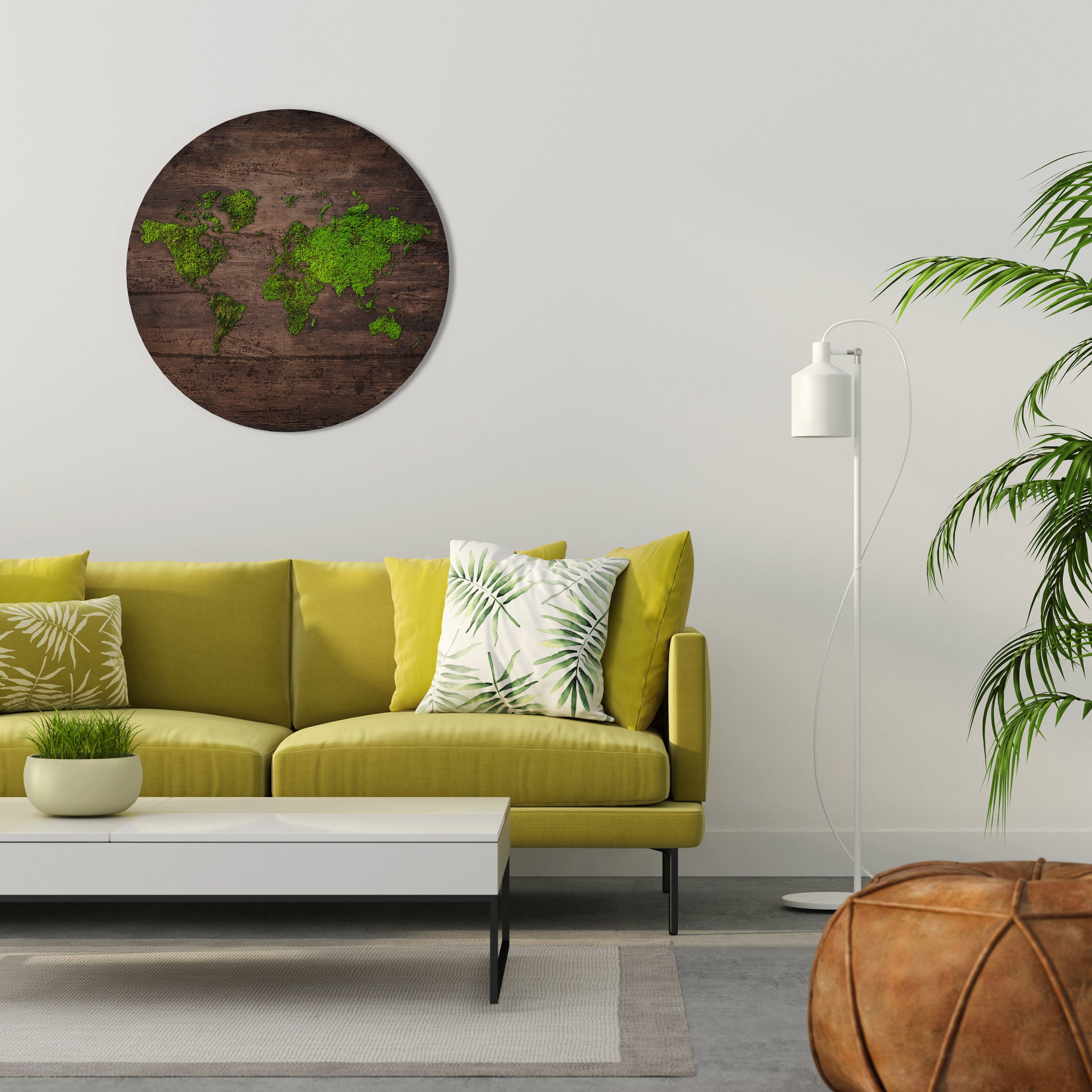 Στρογγυλή Τέχνη Τοίχου GREEN EARTH VISION