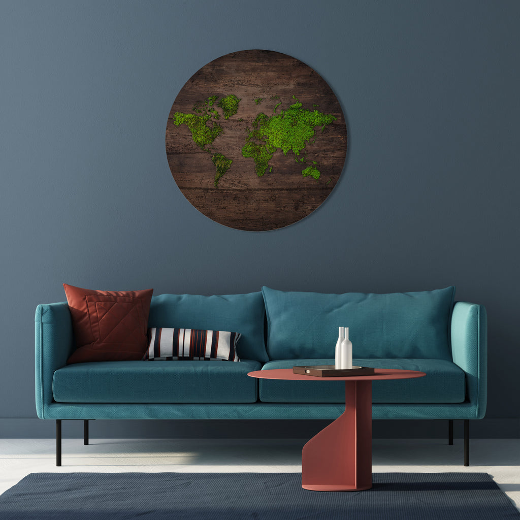 Στρογγυλή Τέχνη Τοίχου GREEN EARTH VISION