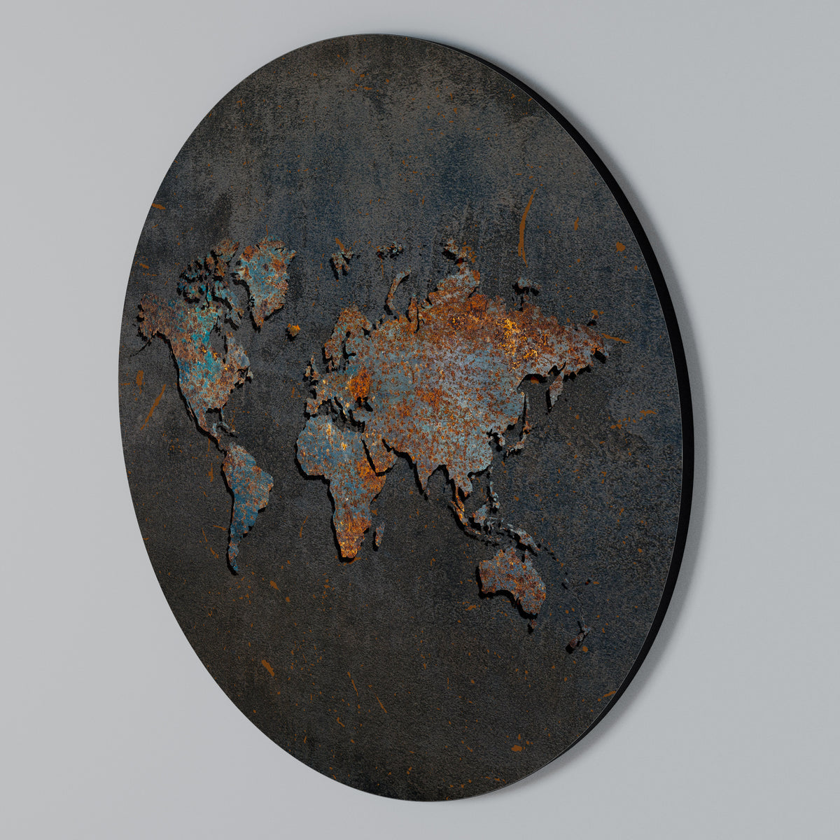 TIMEWORN TOPOGRAPHY Round Wall Art