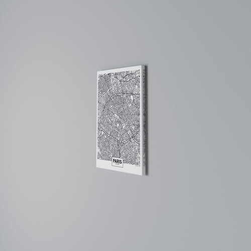 PARIS TOWN PLAN Vertical Canvas Print