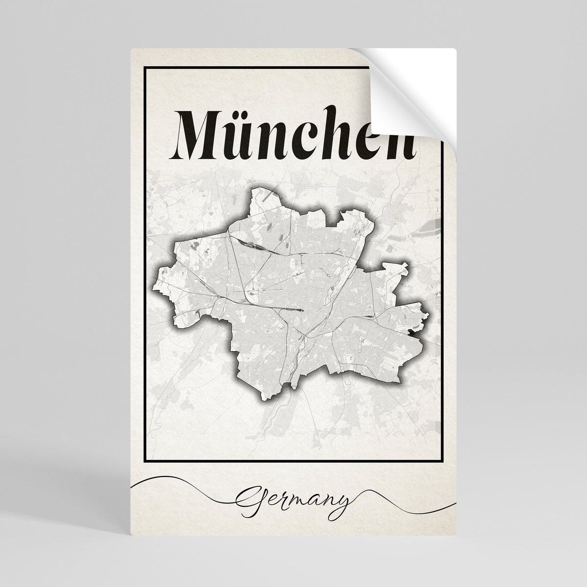 MONOCHROME MÜNCHEN Αυτοκόλλητη Αφίσα κάθετη
