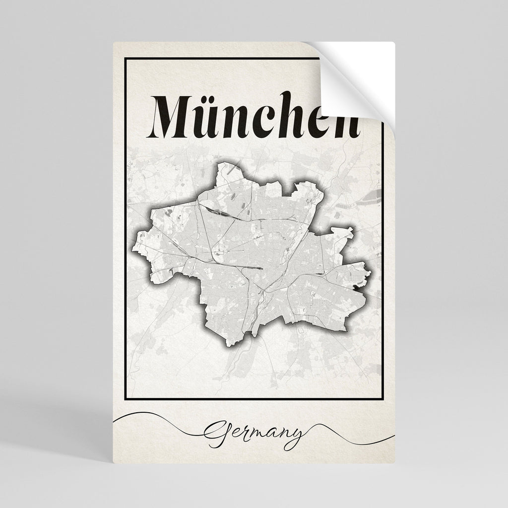 MONOCHROME MÜNCHEN Αφίσα με κολλητική ταινία