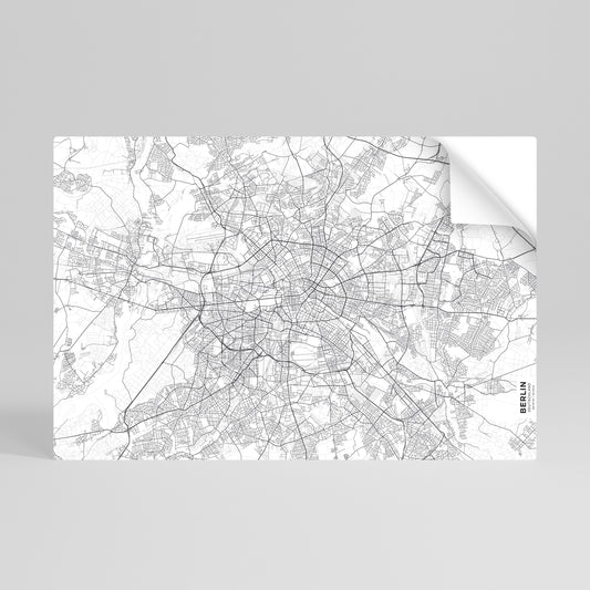 BERLIN PLAN Peel and Stick Horizontal Poster