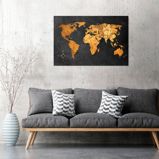 GOLDEN GLOBE ILLUSION Horizontal Canvas Print