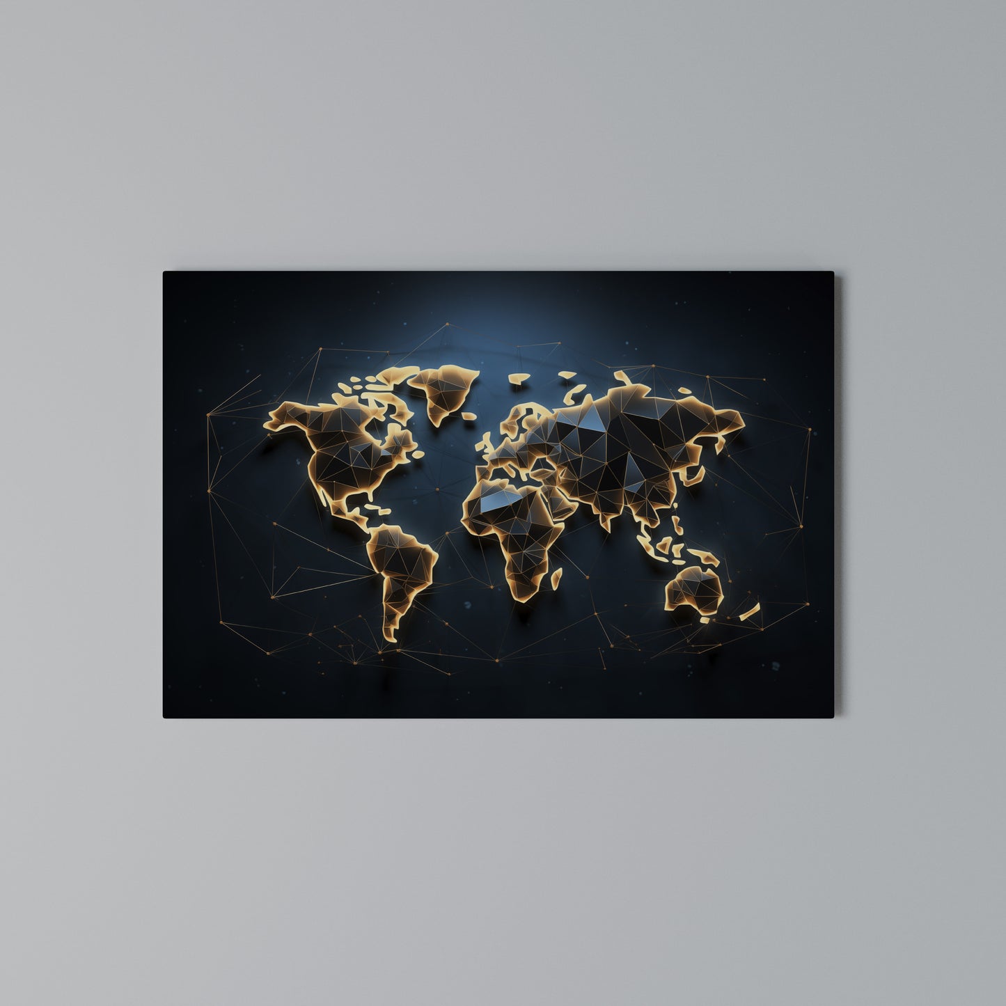 POLYGONAL PLANET Horizontal Canvas Print
