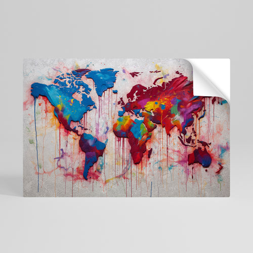 ARTISTIC ATLAS Peel and Stick Horizontal Poster