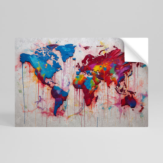 ARTISTIC ATLAS Αυτοκόλλητη Αφίσα οριζόντια