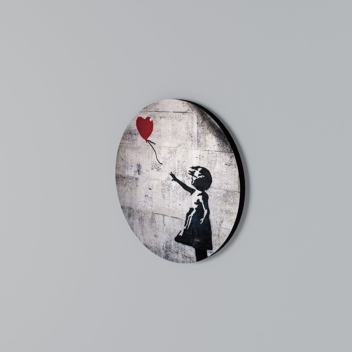 BALLON GIRL (BANKSY) Στρογγυλός πίνακας ζωγραφικής