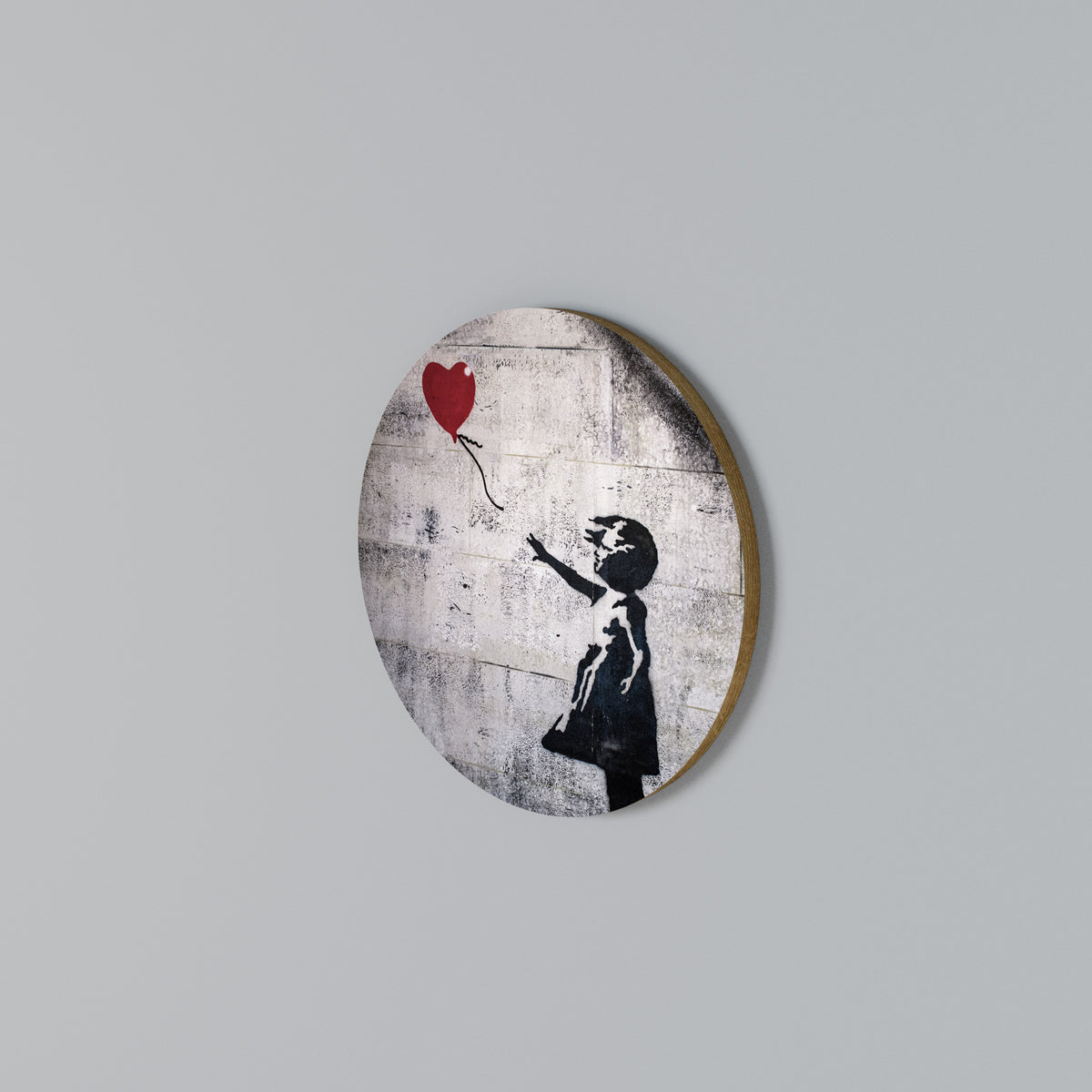 BALLON GIRL (BANKSY) Στρογγυλός πίνακας ζωγραφικής