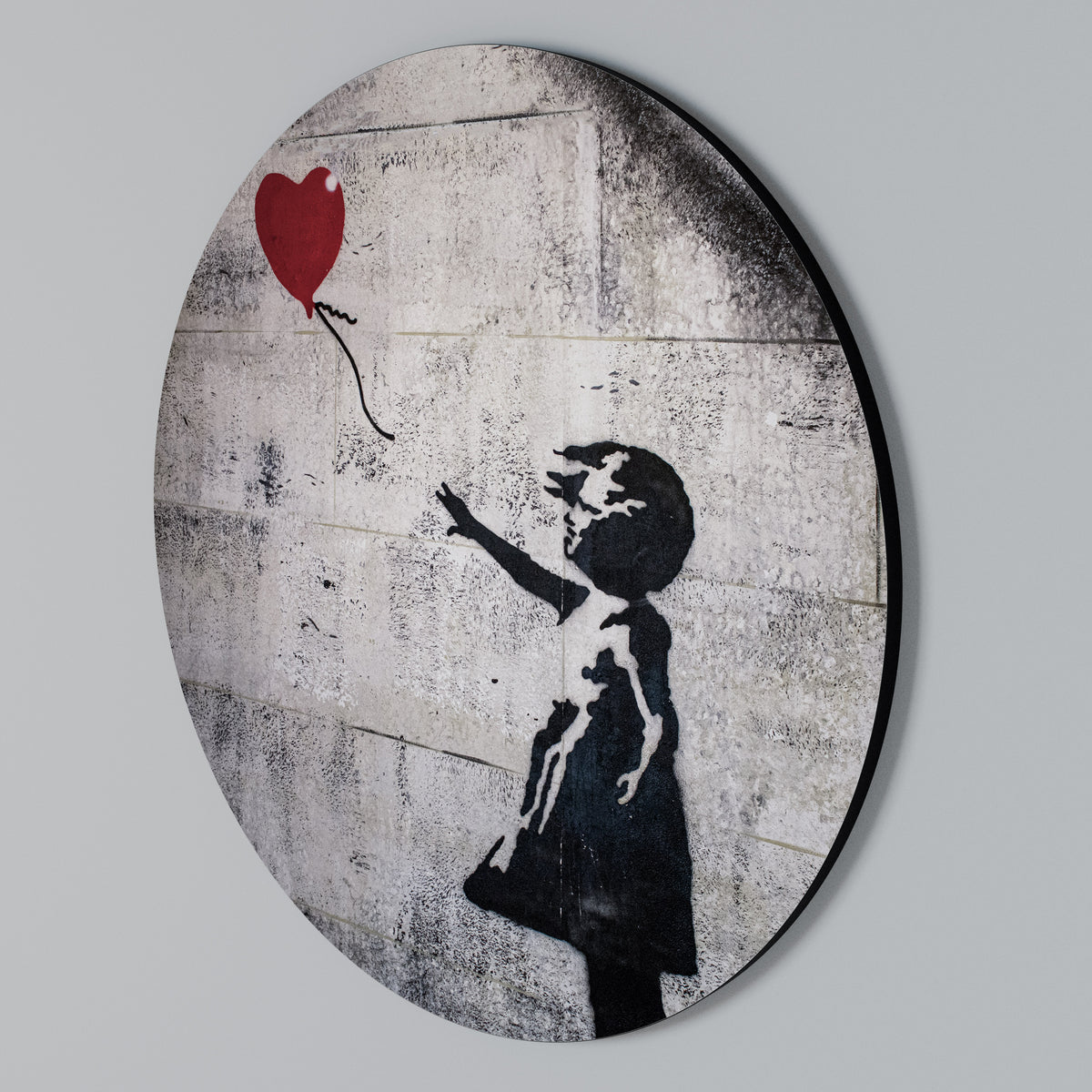BALLON GIRL (BANKSY) Στρογγυλός πίνακας ζωγραφικής