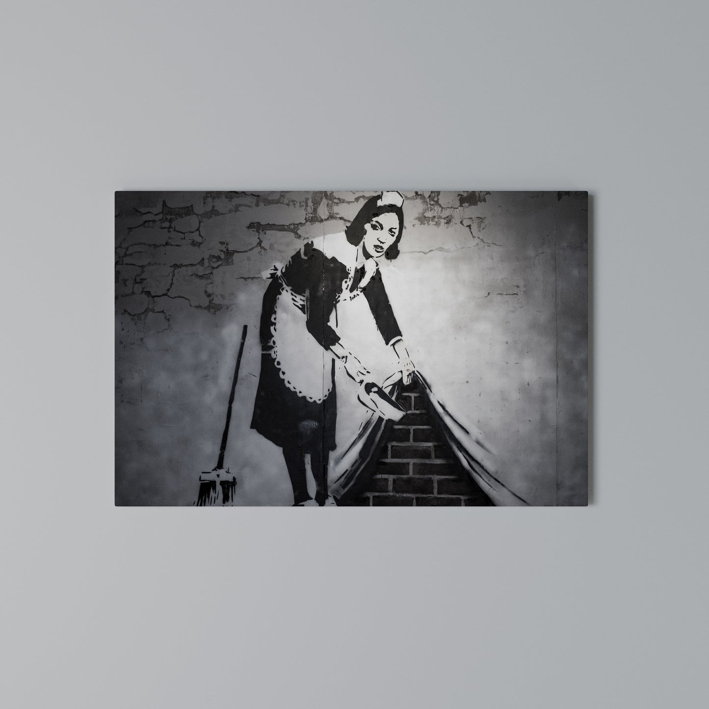SWEEPING UNDER (BANKSY) Horizontal Canvas Print