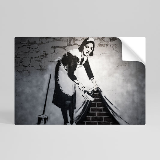 SWEEPING UNDER (BANKSY) Αυτοκόλλητη Αφίσα οριζόντια