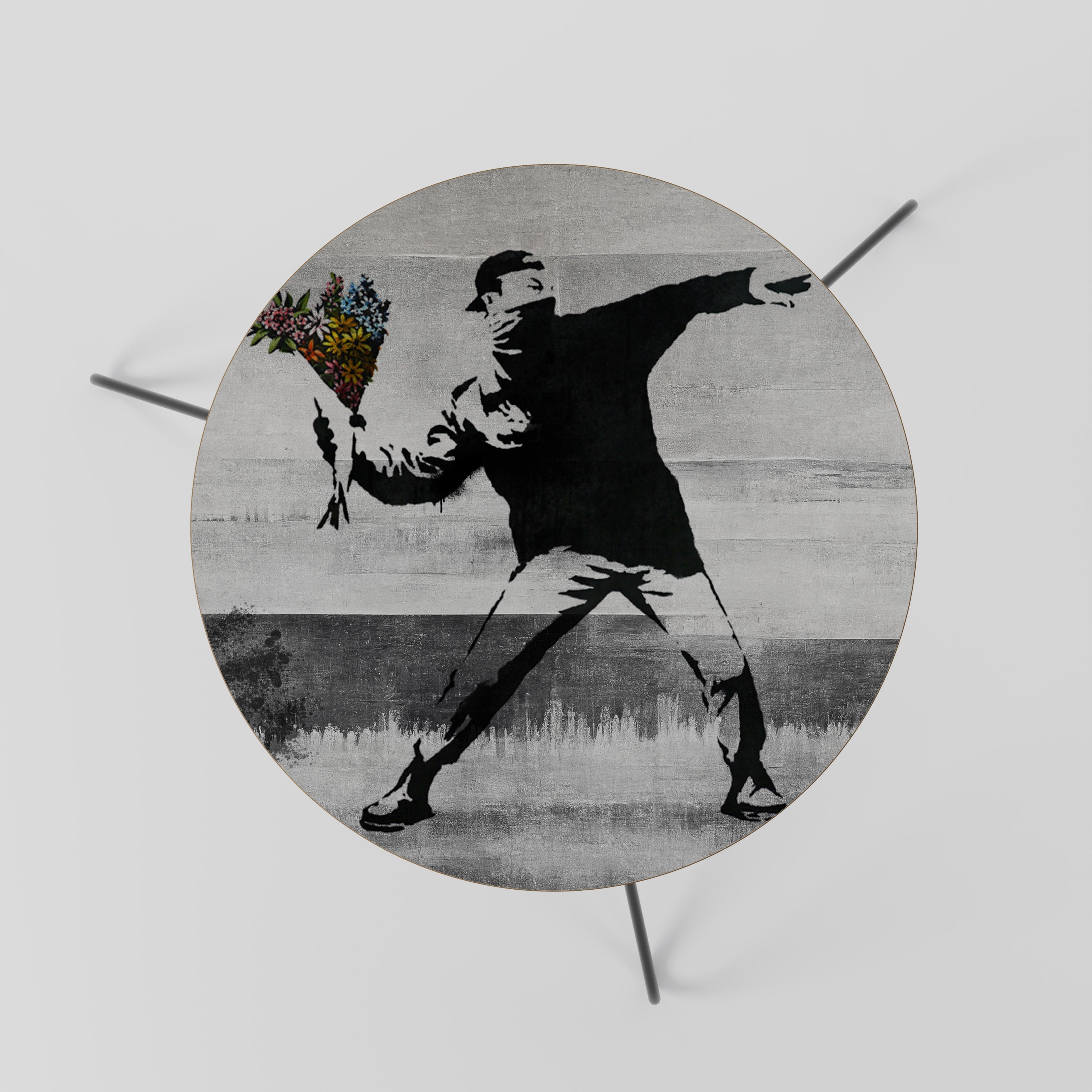 Τραπεζάκι Σαλονιού FLOWER BOMBER (BANKSY) 60