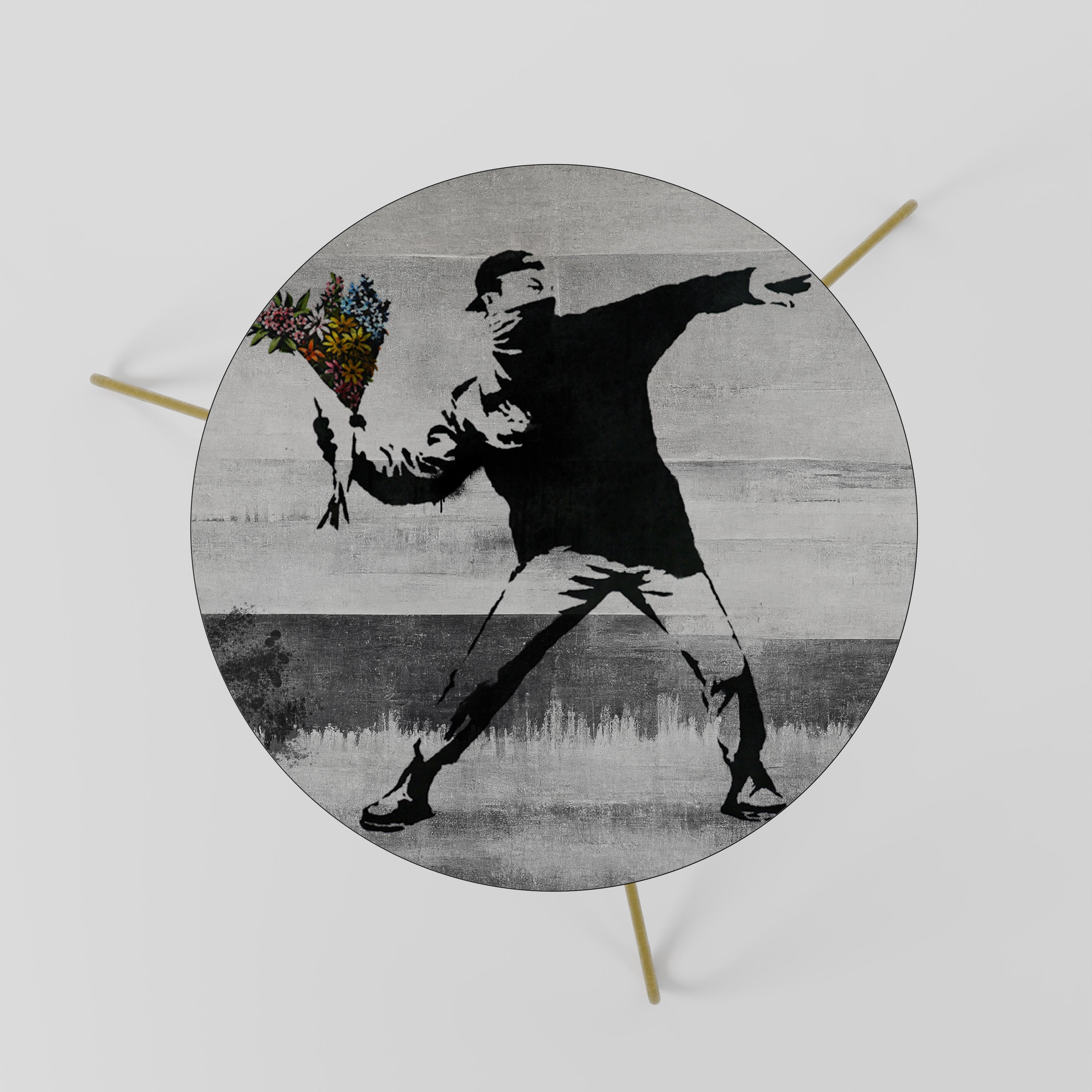 Τραπεζάκι Σαλονιού FLOWER BOMBER (BANKSY) 60