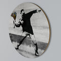 FLOWER BOMBER (BANKSY) Στρογγυλός πίνακας ζωγραφικής