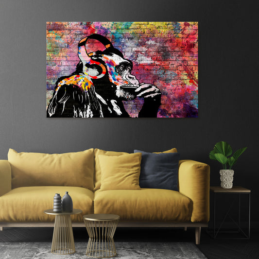 APISH LISTENER Horizontal Canvas Print