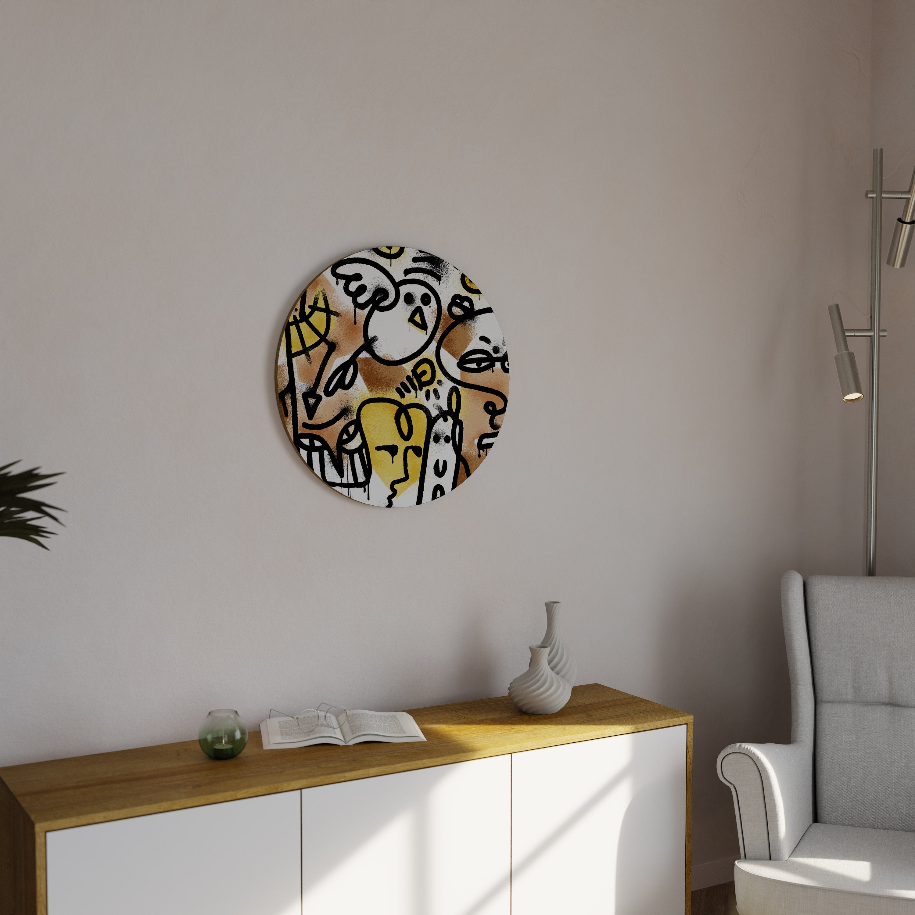 URBAN CANVAS Στρογγυλή Τέχνη Τοίχου