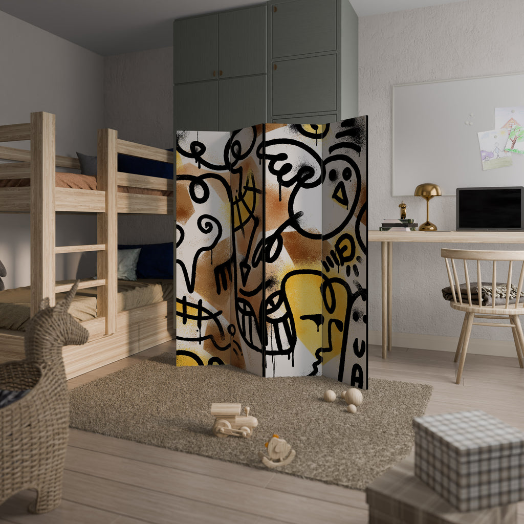 URBAN CANVAS 4-Panel Room Divider