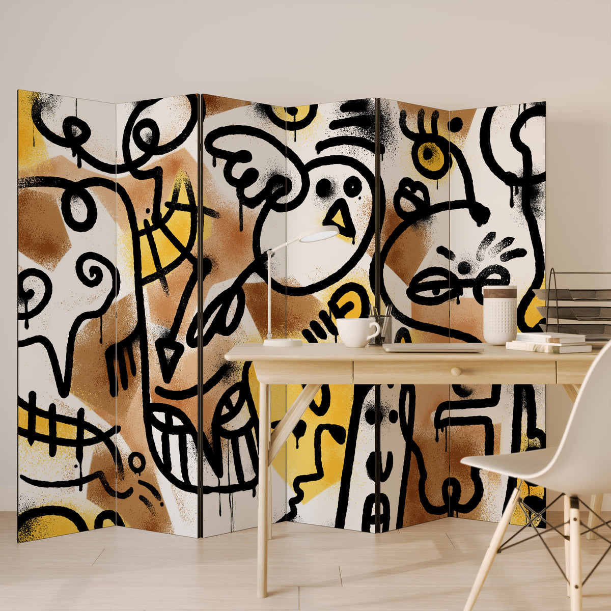 URBAN CANVAS 6-Panel Room Divider