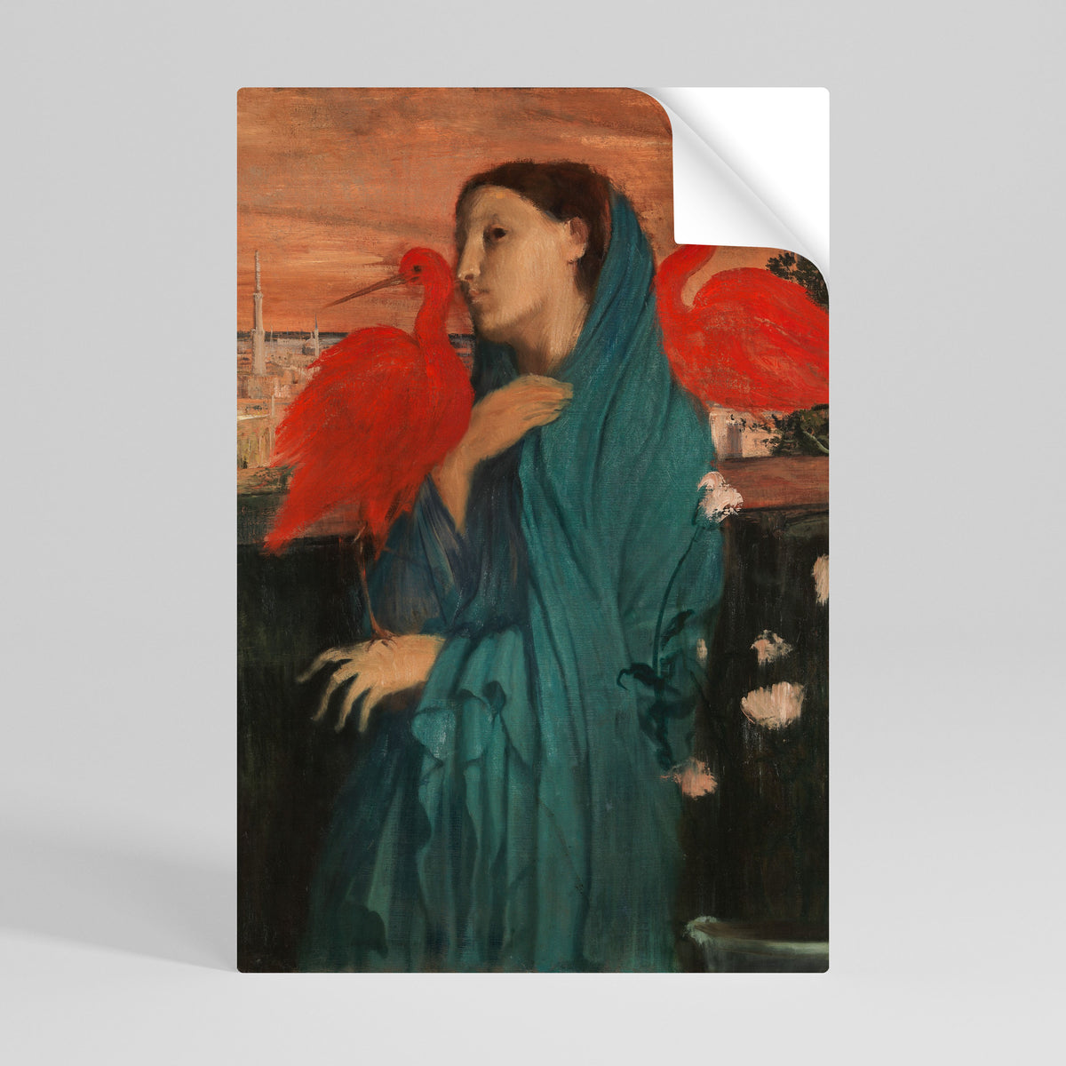 YOUNG WOMAN WITH IBIS Αυτοκόλλητη Αφίσα κάθετη