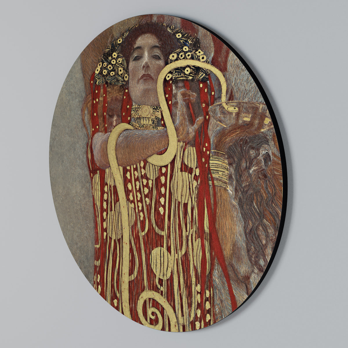 HYGIEIA BY KLIMT Round Wall Art