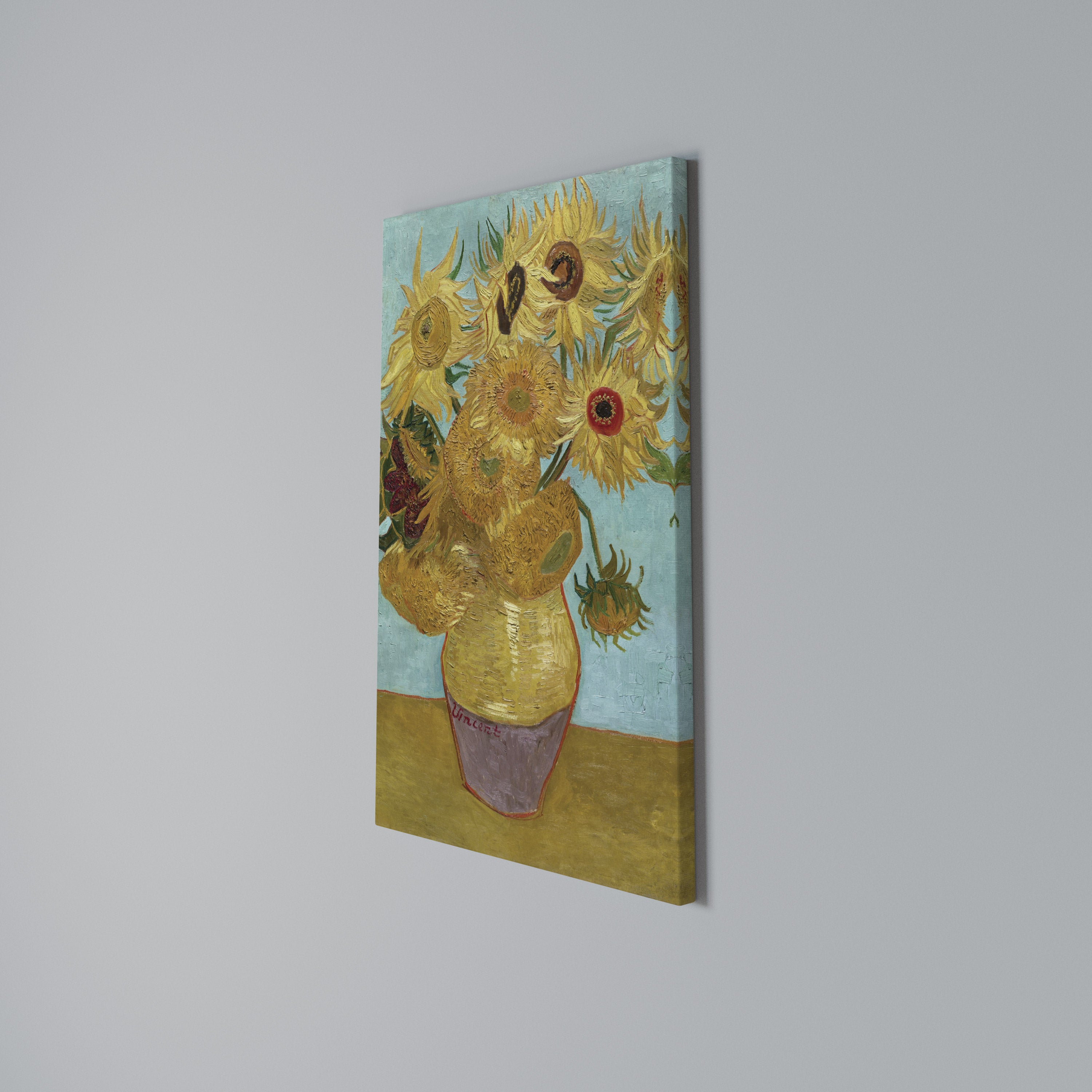 VASE WITH TWELVE SUNFLOWERS Κατακόρυφος Πίνακας σε Καμβά