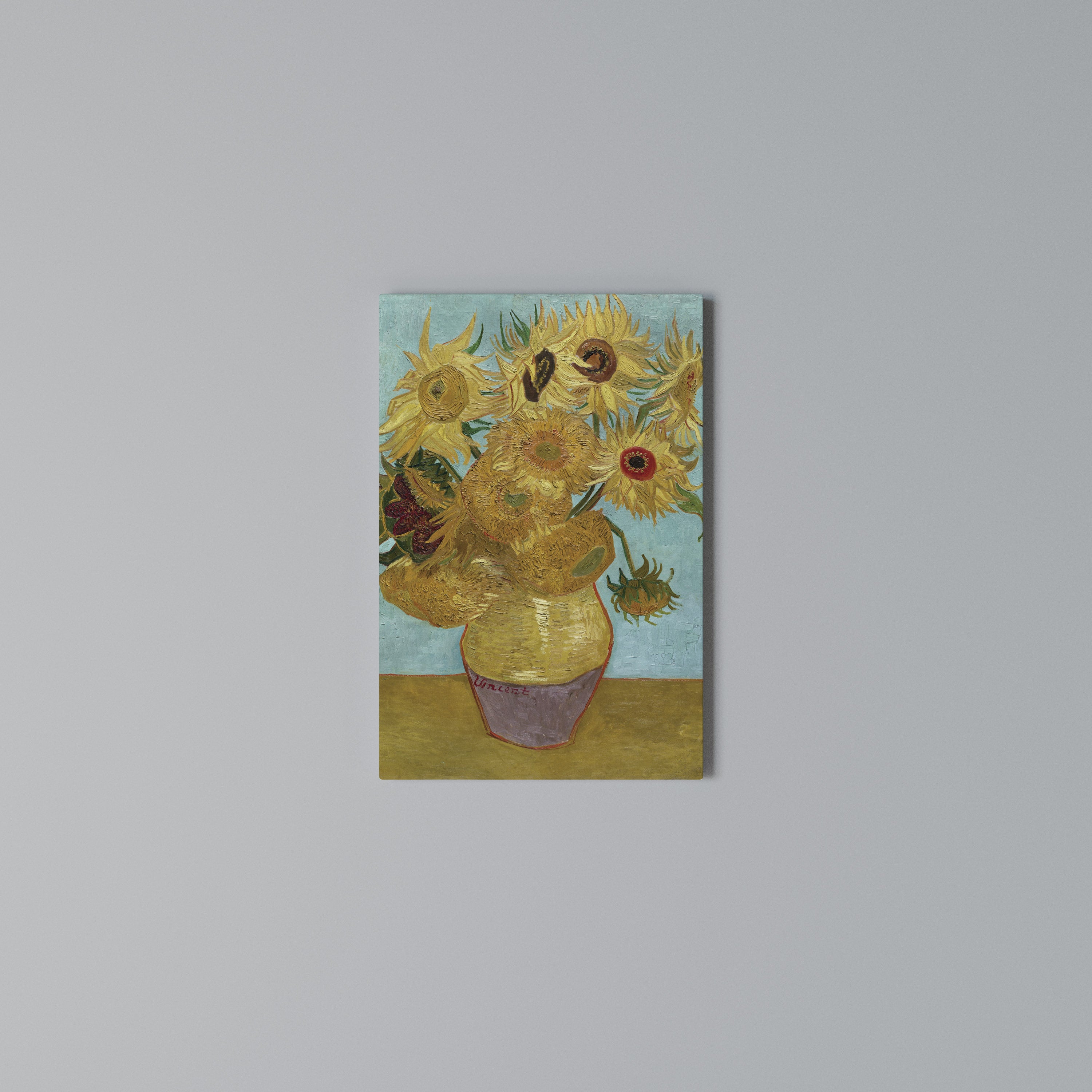 VASE WITH TWELVE SUNFLOWERS Κατακόρυφος Πίνακας σε Καμβά
