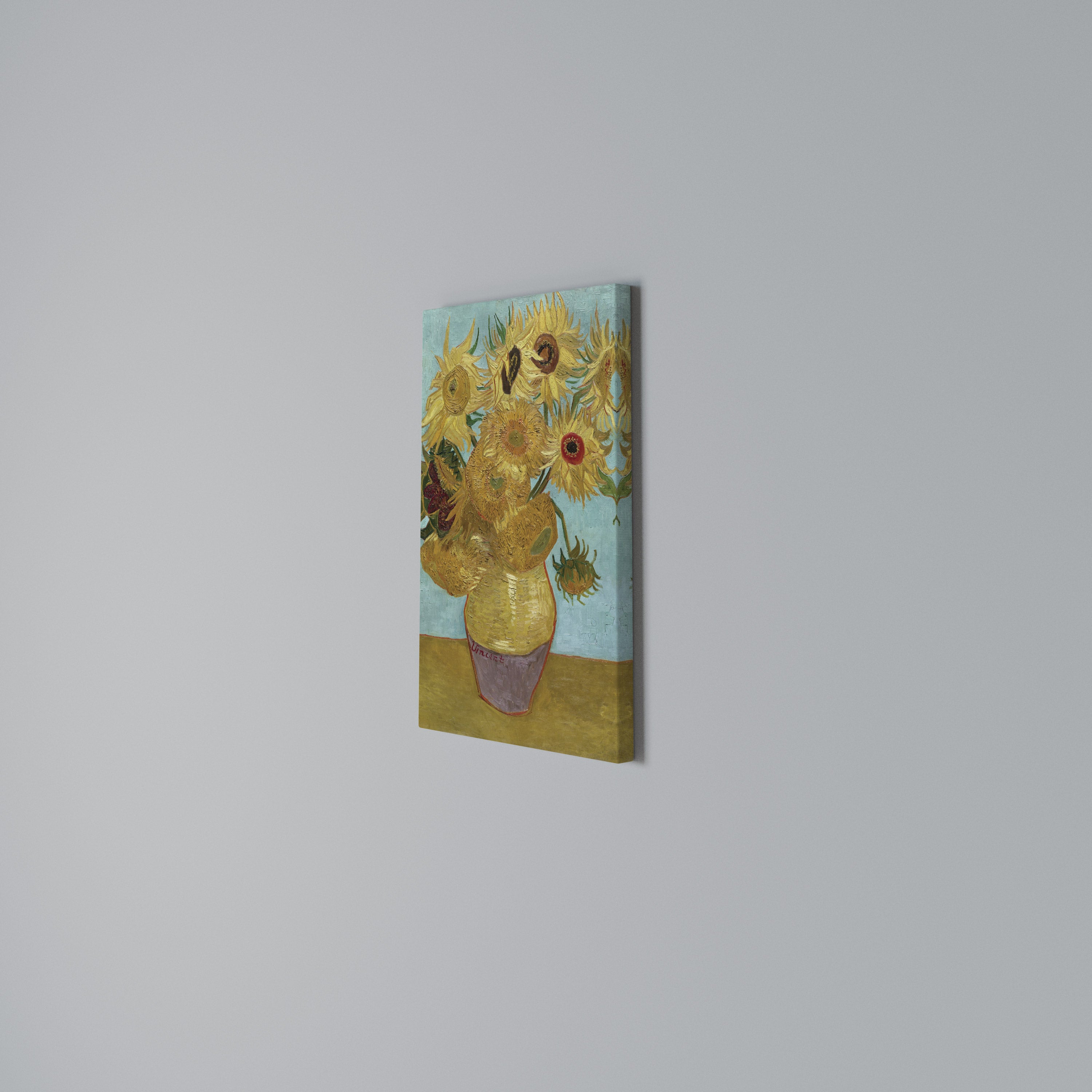 VASE WITH TWELVE SUNFLOWERS Κατακόρυφος Πίνακας σε Καμβά