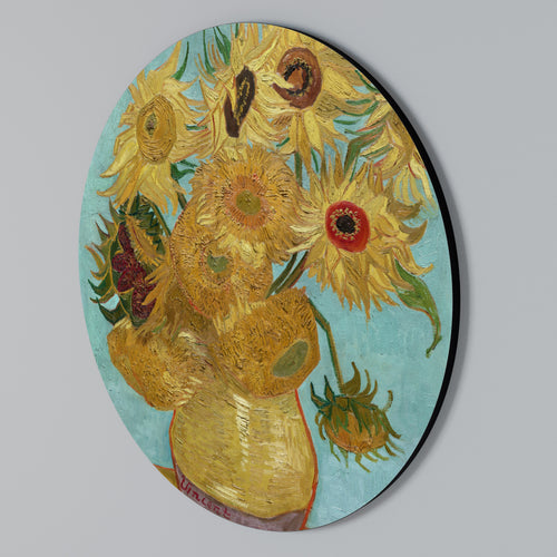 VASE WITH TWELVE SUNFLOWERS Στρογγυλός πίνακας ζωγραφικής
