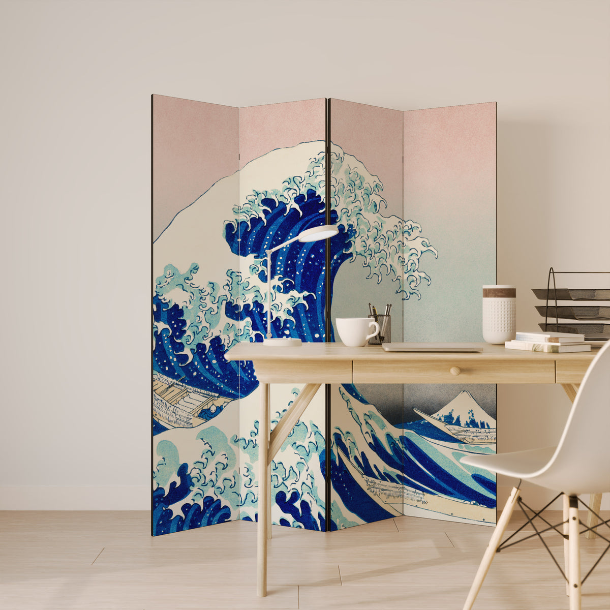 THE GREAT WAVE Παραβάν με 4 πάνελ