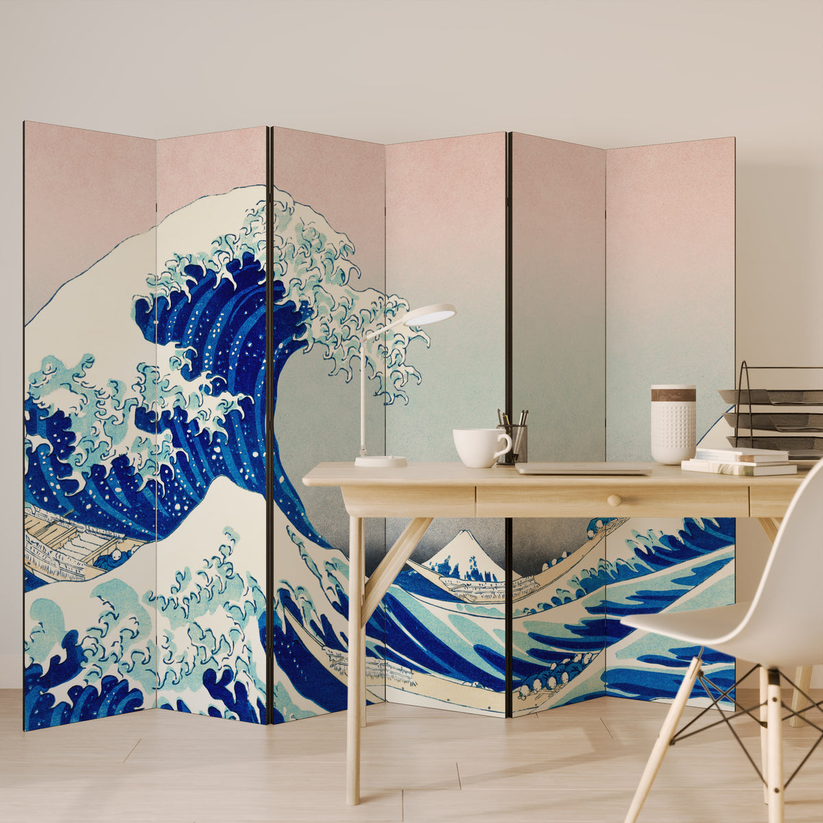 THE GREAT WAVE 6-Panel Room Divider