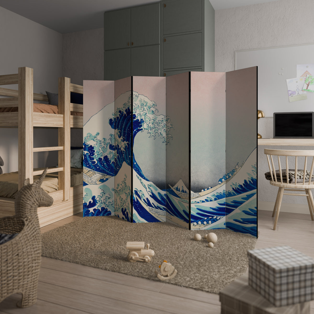 THE GREAT WAVE Παραβάν με 6 πάνελ