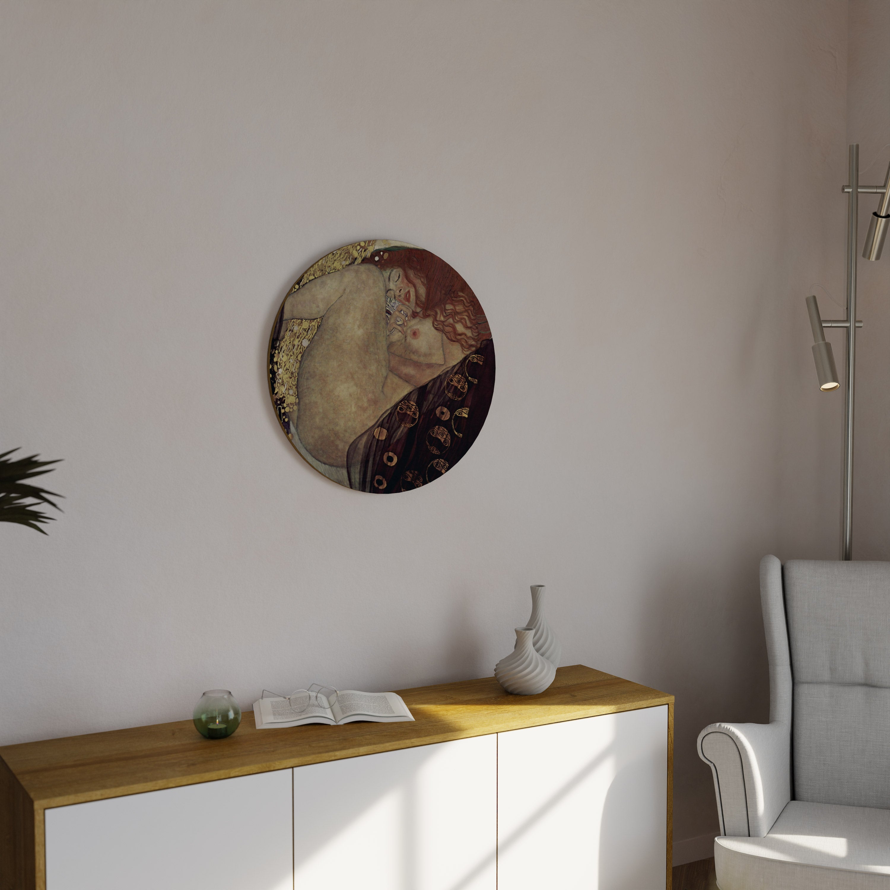 ΔΑΝΑΗ ΑΠΟ ΤΟΝ KLIMT Στρογγυλή Τέχνη Τοίχου