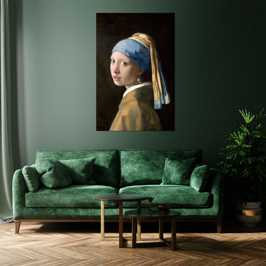 GIRL WITH A PEARL EARING Κατακόρυφος Πίνακας σε Καμβά