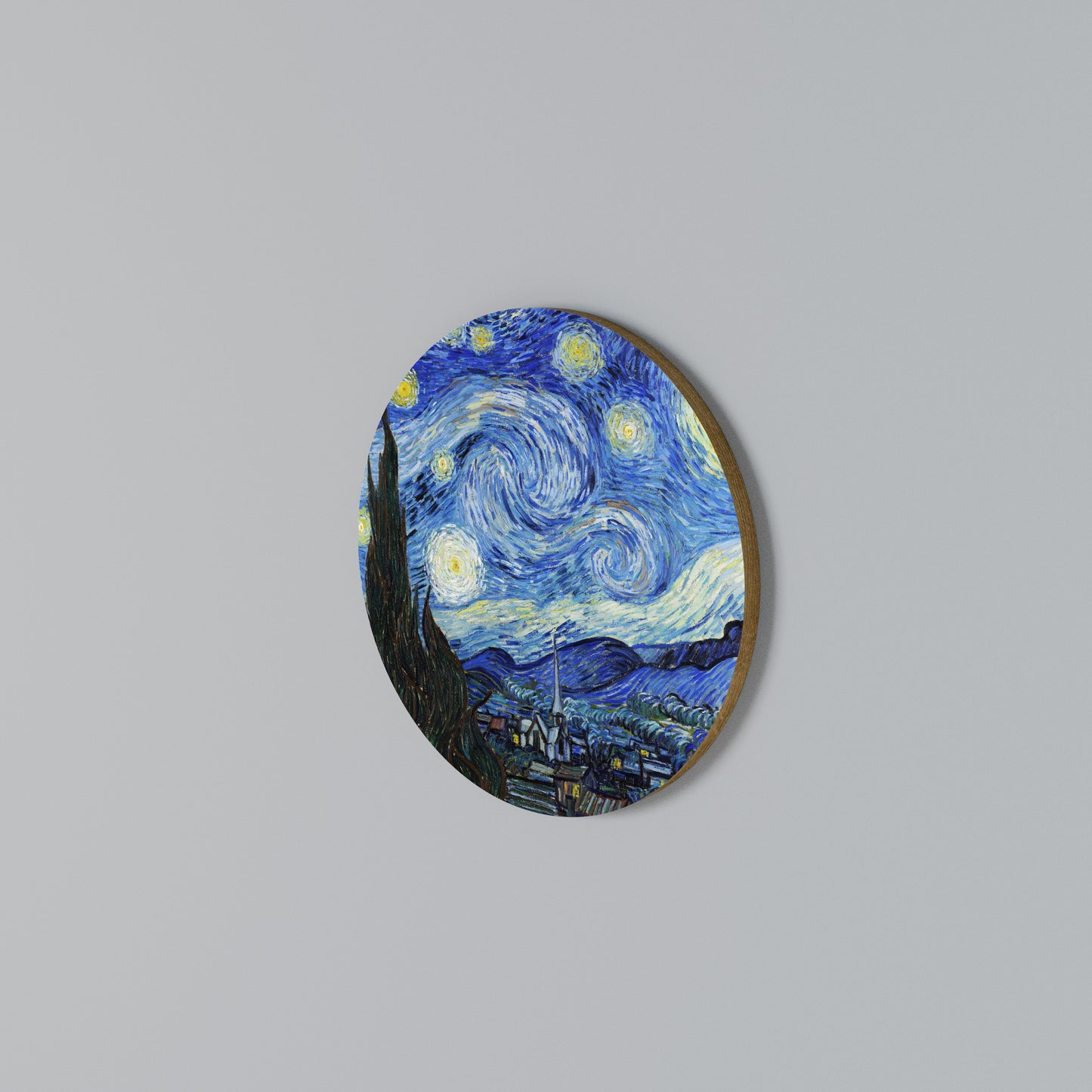 STARRY NIGHT Στρογγυλός πίνακας ζωγραφικής